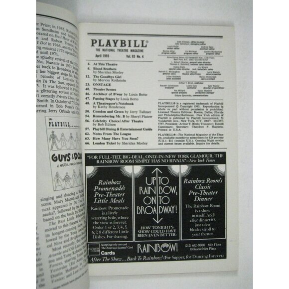 Fool Moon Playbill 1993 Richard Rogers Theatre David Shiner Bill Irwin Ramblers - Picture 2 of 6